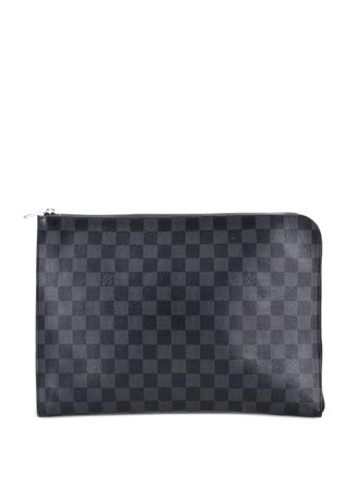 Louis Vuitton Zip Around Pochette Jour Damier Graphite GM clutch bag - Nero