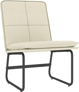 vidaXL Sill&oacute;n De Cuero Sint&eacute;tico Color Crema 54x75x76 Cm Vidaxl