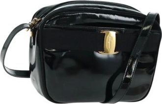 Ferragamo Pre-owned Cross Body Bags, female, Black, Size: ONE SIZE Pre-owned Leather Shoulder Bag
