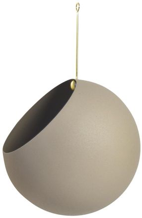 AYTM H&auml;ngender In-/Outdoor Design Blumentopf Globe, Taupe/Gold