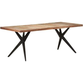 vidaXL Vidaxl - Tavolo da Pranzo 200x90x76 cm in Legno Massello di Recupero