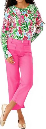 Lilly Pulitzer Salima Crewneck Sweater In Glowing Gardens