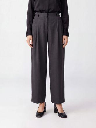 Max Mara Pantaloni sartoriali a gamba larga in lana con vita alta