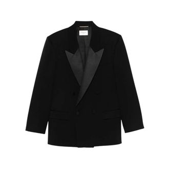 Saint Laurent Double-Breasted Blazer - female - Saint Laurent - Blazers - Black - S - Jackets