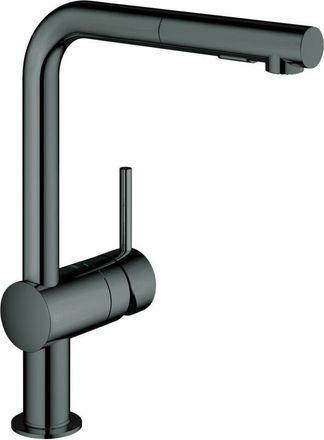 GROHE Mezclador Monomando De Fregadero Minta 30274 Salida L Azb. Ducha De Enjuague De Grafito Duro