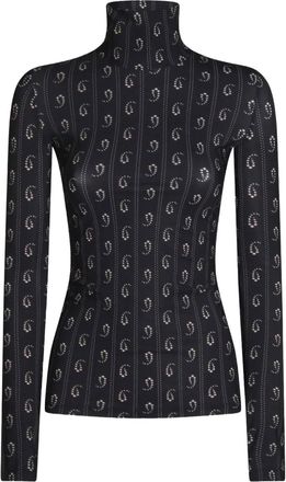 Tory Burch Top con stampa geometrica - Blu