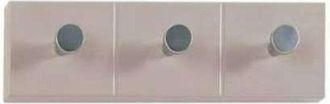 HERDASA Percha Mod. 247 De Pared Moderna 3 Colgadores Varios Colores A Elegir 10 Cm(alto)33 Cm(ancho)4 Cm(largo) Color Moka