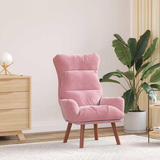 vidaXL Vidaxl Poltrona Rosa 69 X 74 X 93 Cm Velluto