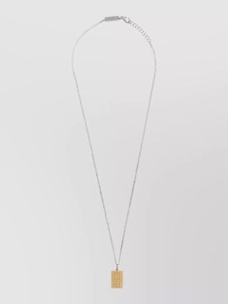 Maison Margiela chain necklace rectangular pendant modern design