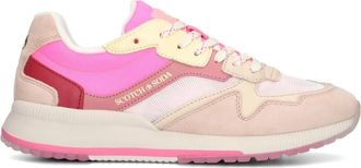 Scotch & Soda Schoenen, Dames, Veelkleurig, 37 EU, Leer, Roze Beige Vivi Sneakers Trendy Stijl