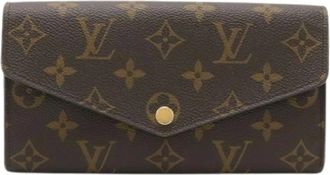 Louis Vuitton Pre-owned Wallets, female, Brown, Size: ONE SIZE Pre-owned Monogram Sarah Long Wallet