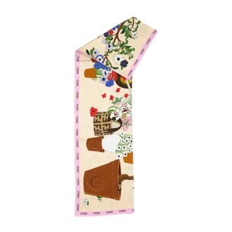 Fendi Silk Square Scarf - female - Fendi - Silk Scarves - Multicolor - ONE SIZE - Accessories