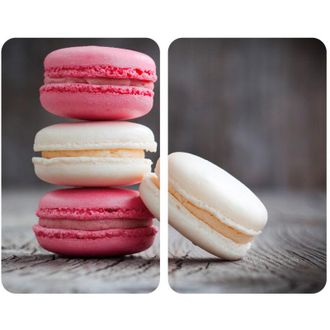WENKO Placas Cobertoras De Vidrio Universales Macarons 2 Unidades Cocinas
