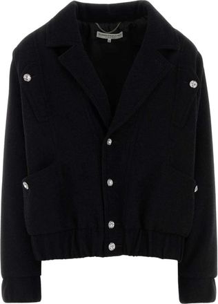 Alessandra Rich Dames, Jassen, Zwart, Maat: XS Tweed
