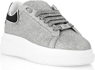 Philipp Plein Lo-Top Sneakers Glitter Women in Silver at Nordstrom, Size 36