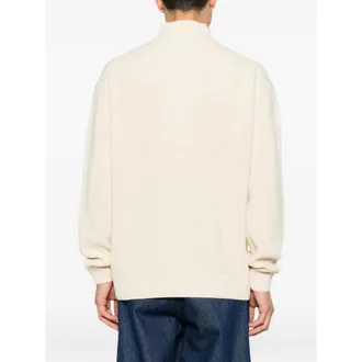 J.W.Anderson Half-Zip Ribbed Knit Sweater - Beige