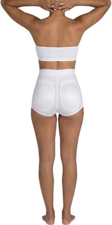Rago High Waist Padded Panty with Removable Pads in White at Nordstrom, Size X-Large