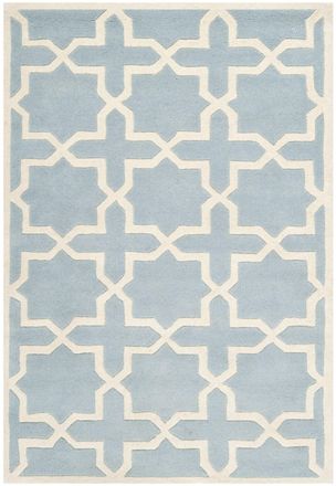 Safavieh Alfombra lana blu/neutrale 122 x 183 cm