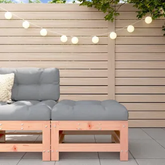 vidaXL Garden Footstool with Cushion Solid Wood Douglas Vidaxl