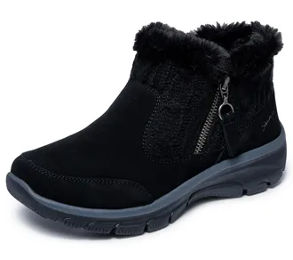 Skechers Womens Easy Going-Cozy Inn Ankle Boot, Black/Black, 2 UK