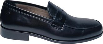 Pollini Mocassini Pelle - Heren - Loafers - Zwart - 40 EU - Leer - Schoenen