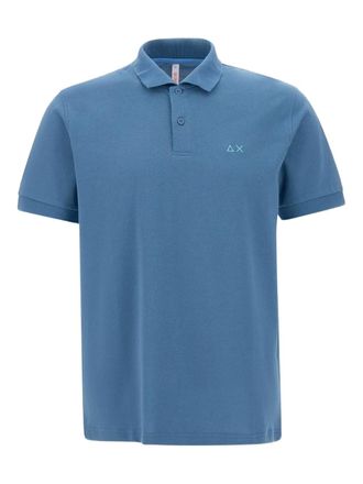 Sun 68 embroidered-logo polo shirt - Blue