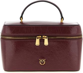 Pinko Gestructureerde Vanity Case - Dames - Handtassen - Rood - ONE Size - Tassen