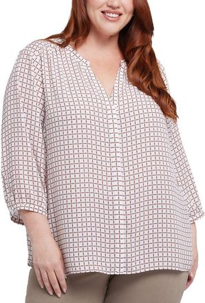 NYDJ Nydj Plus Pintuck Blouse