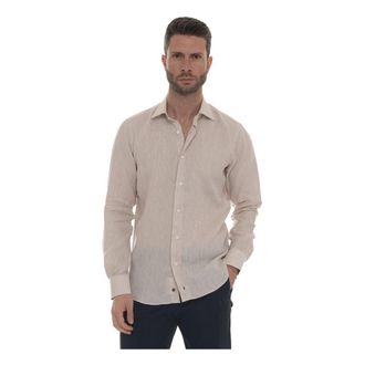 Carrel Overhemd - Heren - Casual Overhemden - Beige - 5XL - Linnen - Overhemden