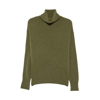 C.T. Plage Roll Neck Sweater - Dames - Truien - Groen - Maat: XS Kasjmier