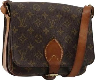 Louis Vuitton Pre-owned Cartouchiere MM Schoudertas - Dames - Vintage Schoudertas - Bruin - ONE Size - Leer - Vintage