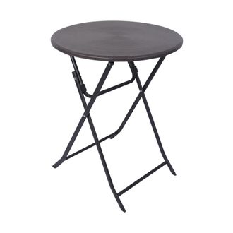 Mobili Rebecca Mobili Rebecca - Rebecca Mobili Mesa De Jardin Redonda Plegable Plastico Para Terraza Exterior