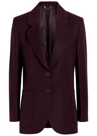 Victoria Beckham Katherine Wool Blazer - Bordeaux - 10 (UK10 / S)
