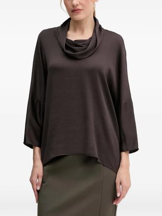 Joseph Ribkoff Blusa con scollo a cappuccio - Marrone