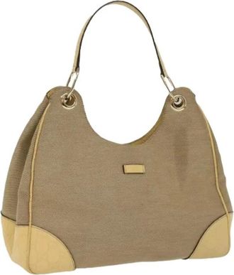 Gucci Pre-owned Canvas Schoudertas - Dames - Vintage Schoudertas - Bruin - ONE Size - Vintage