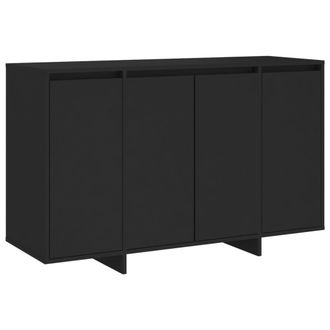 vidaXL Vidaxl - Aparador De Madera Contrachapada Negro 120x41x75 Cm