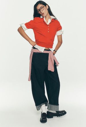 Pilcro The Kayden Barrel Carpenter Jeans by Pilcro