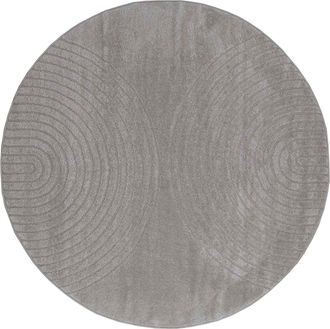 vidaXL Alfombra Interior Galati Gris &Oslash; 120 Cm Poli&eacute;ster Vidaxl