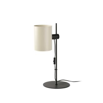 Faro Barcelona L&aacute;mpara de mesa ajustable en metal negro y beige 55cm