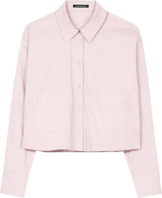Luisa Cerano Blouse met knoopsluiting - Dames - Overhemden - Roze - XL - Katoen - Overhemden