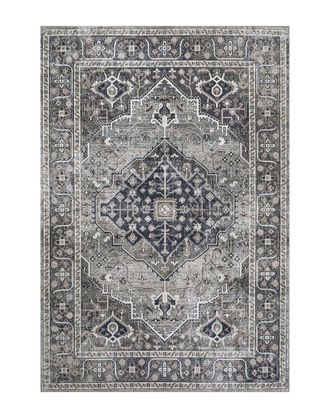 Jonathan Y Designs Jonathan Y Alacati Ogee Medallion Machine-Washable Chenille Rug