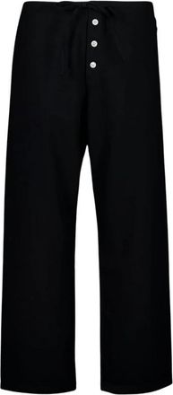 Bode Astor Pyjamabroek - Heren - Pyjama - Zwart - S - Wol - Nachtkleding