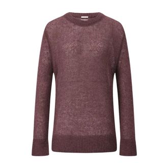 Massimo Alba Rondgebreide kleding - Dames - Ronde hals truien - Rood - S - Truien & Vesten