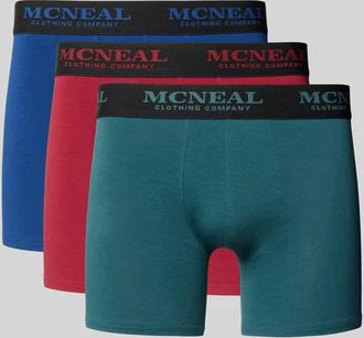 Mc Neal Boxershorts mit elastischem Logo-Bund im 3er-Pack in Petrol, Größe XXL