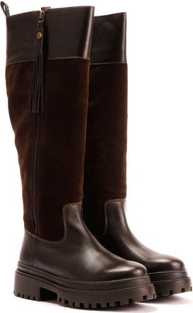 Stepney Workers Club Osprey London The Bramble Tall Leren Dames Bruine Laarzen