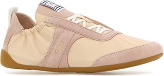 Chlo&eacute; Womens Kick Sneaker Beige Suede