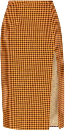 Marni Kokerrok met split - Dames - Midirokken - Veelkleurig - 2XS - Leer - Rokken