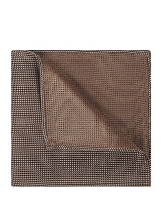 Monti Einstecktuch aus Seide in Mittelbraun, Größe 1