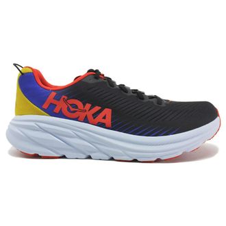Hoka One One Hoka Rincon 3 Synthetic Textile Mens Low Top Trainers - Black Dazzling Blue - Size:UK 10.5