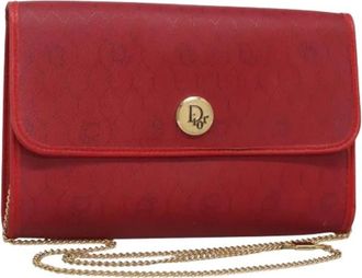 Dior Pre-owned Cross Body Bags, female, Red, Size: ONE SIZE Pre-owned Vintage Plastic Shoulder Bag
